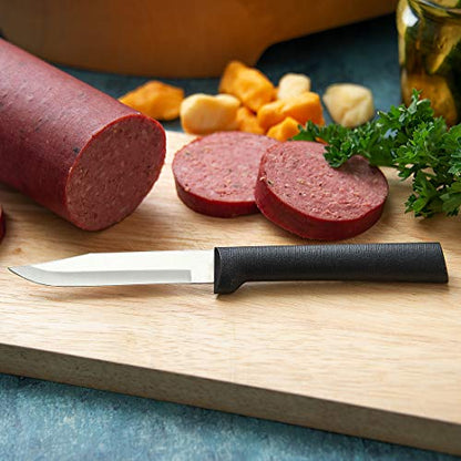  Rada Cutlery Prepare Then Carve Carving Knife Gift Set – Stainless Steel Blades With Black Stainless Steel Resin Handles