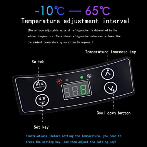  TONPOP 8L Mini Refrigerator, Mini Refrigerated Car Mini Hormone Refrigerated Box, 12V / 220V Portable Portable Freezer For Bedroom Office Car Travel (Brown)