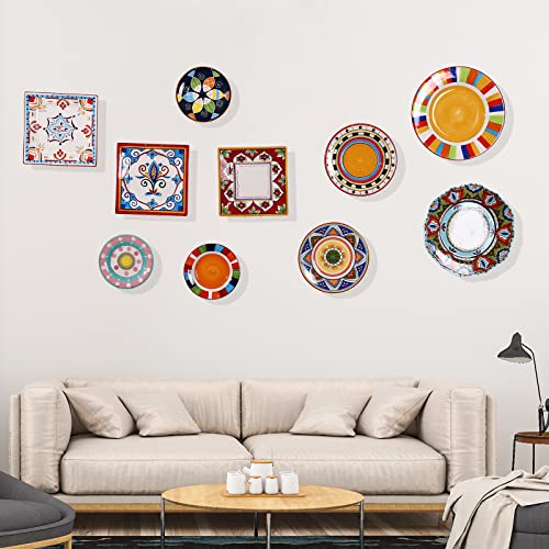  12 Pack Plate Hangers, 6 8 10 Inch Wall Plate Hangers And 16 Pack Wall Hooks, Compatible 6 To 10.5 Inch Decorative Plates, Antique China, Antique Plates And Arts