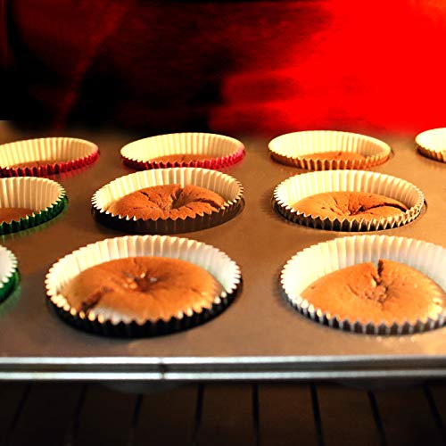 Gold Foil Metallic Cupcake Case Liners Wrappers Baking Muffin Paper Cups 198 Pcs