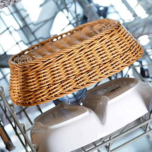 Westmark Saleen Rectangular Wicker Basket With Porcelain Insert, 315 X 135 X 75 Cm, Beige