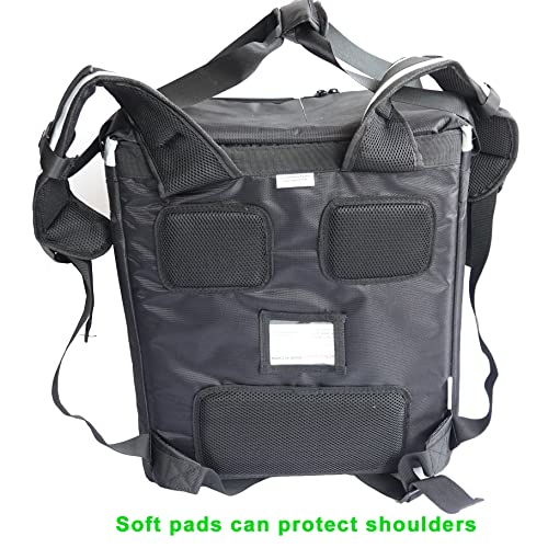  K-140Z: Huge Heat Insulation Food Delivery Backpack, Big Pizza Delivery Bags, 2 Layers, Rigid Frame, Side Loading, 20" L X 20" W X 20" H