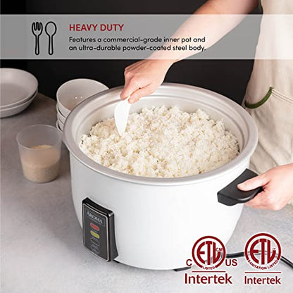  Aroma Housewares 60-Cup (Cooked) (30-Cup UNCOOKED) Commercial Rice Cooker (ARC-1033E),White