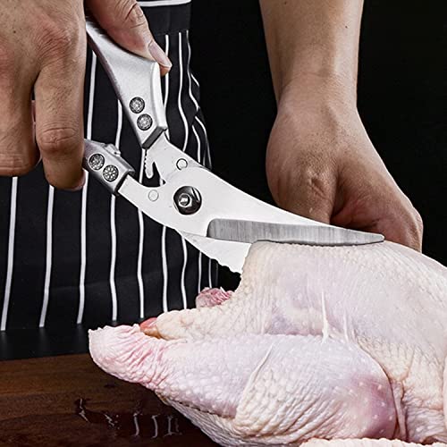  Meat Cleaver Knife And Poultry Shears Kitchen Scissors Set