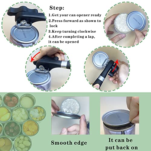  3 PCS Cut Safe Can Opener Multi Function Manual Can Opener Bottle Opener And Jar Opener For Kitchen & Restaurant