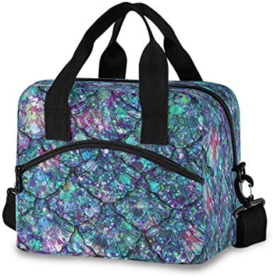  Insulated Cooler Lunch Bag African American Woman Lunch Box For Office Work Picnic Hiking Beach Organizer With Adjustable Shoulder Strap