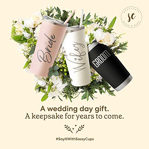  Groom Tumbler - Custom Vacuum Insulated Stainless Steel Groom Cup Mug With Lid And Straw - Cup For Fiance - Coffee Mug For Groom To Be - Groom Travel Tumbler - Engagement Tumbler - Newly Engaged Son
