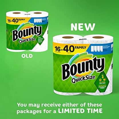  Quick-Size Paper Towels, White, 12 Family Rolls = 30 Regular Rolls (Packaging May Vary)