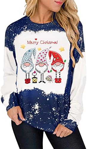  Pullover Sweatshirts For Women Fall Fashion Sweatshirts Long Sleeve Christmas Print Plus Size Pullover Top Fall Clothes