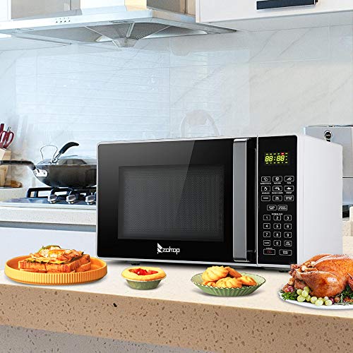  23L / 0.9cuft Conventional Microwave Oven Food Heater Smart Sensor With Display/Silver Handle For Office Kitchen Home Black White