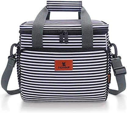  Insulated Lunch Bag For Women/Men, 12L (18 Cans) Leakproof Lunch Box For Adults, Womens Lunch Bag For Work, Reusable Lunch Cooler Tote Bag With Shoulder Strap, Green