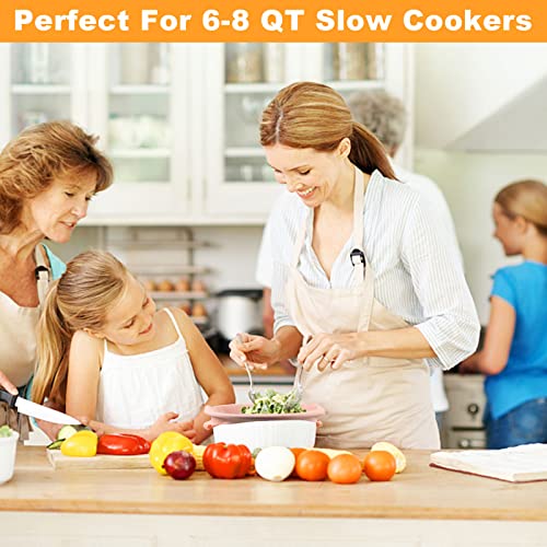  Slow Cooker Liners Fit 6-8 Quarts Crockpot, Reusable & Leakproof Cooking Bags Large Size Crock Pot Liners, Easy Clean Bags Liners For Oval Or Round Pot