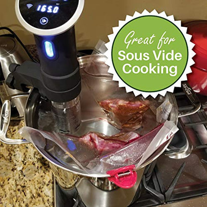  6 Jumbo 11" X 50' FoodVacBags Commercial Embossed Vacuum Sealer Saver Bags, Sous Vide, Food Storage