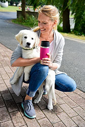 Emsa Msa N20132 Travel Mug Thermo/Insulated Stainless Steel 0.5 Litres Hot 4 Hours Cold 8 Hours BPA Free 100% Leak Proof Dishwasher Safe 360° Drinking Opening Cassis Red
