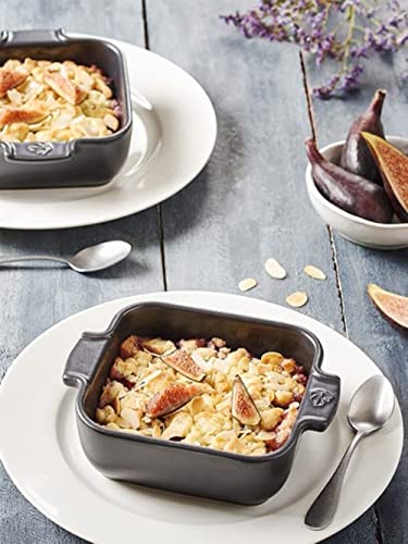 Peugeot Eugeot Appolia Individual Petite Square Oven Baking Dish, 5" X 5", Slate