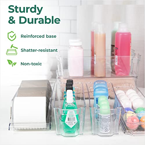  Refrigerator Organizer Bins, Fridge Bins, Fridge Organizer, Fridge Organizers And Storage Clear Fridge Bins With Durable Handles, Kitchen Organization, Shatterproof -  Set Of 6