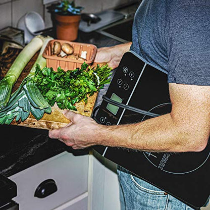  Countertop Induction Burner, Portable Electric Hot Plate, Smart Touch LCD Display, Hassle-Free Temperature Control And Adjustable Timer With Auto Shut Off, Black, One Size