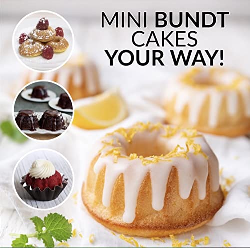  MyMini Lava & Bundt Cake Maker-mini Breads, Mini Muffins, Compact Size (Gold)