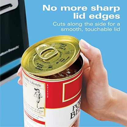 Hamilton Beach Smooth Touch Electric Automatic Can Opener With Easy Push Down Lever, Use With All Standard-Size And Pop-Top Lids & OXO Good Grips Soft-Handled Can Opener,Black,None