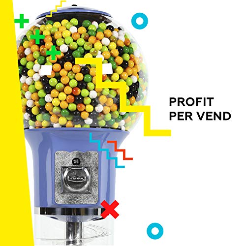  Gumball Machine For Kids RED Vending Machine 4'10" $0.25 Tall Spiral Candy Machine With Dispenser For Gumballs Bubble Gums Bouncy Balls Capsules