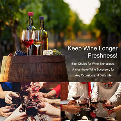  8PCS Wine Stoppers, Reusable Silicone Wine Corks, Silicone Wine Bottle Stopper, Glass Corks Beverages Beer Champagne Bottles For Corks To Keep Wine Fresh