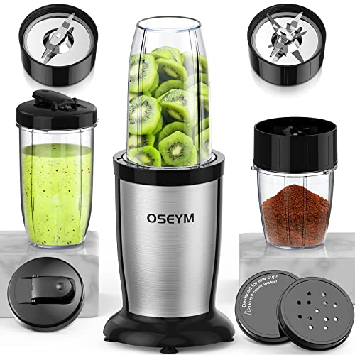  Personal Blender For Shakes And Smoothies, 19 Pieces Set Bullet Blender For Shakes, 850W Smoothie Blender With 2 * 17 Oz & 10 Oz To-Go Cups, Easy To Clean, BPA Free (Black)