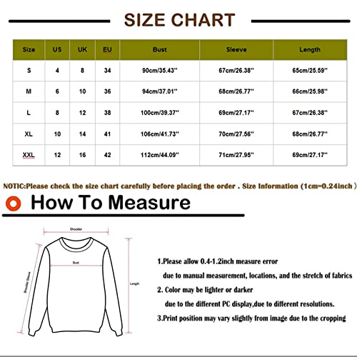  Womens Causal Loose Crewneck Cute Crew Neck Christmas Print Long Sleeve Sweatshirts Loose Tops Pullover Top Streetwear