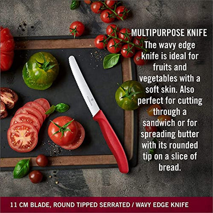 Victorinox Swiss Classic 3-Piece Paring Knife With Peeler Set In Red