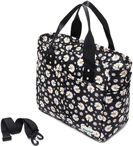  Insulated Lunch Bag, Extra Large Lunch Tote Bag With Removable Shoulder Strap, Durable Reusable Cooler Lunch Box Bag With Side Pockets, Tall Drinks Holder For Women Men Work, Black
