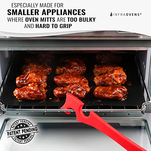  Ilicone Oven Rack Push Pull Tool With Longer Handle Ideal For Kitchen Oven, Toaster Oven, Air Fryer, Convection Oven And Small Kitchen Appliances