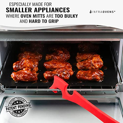  Ilicone Oven Rack Push Pull Tool With Longer Handle Ideal For Kitchen Oven, Toaster Oven, Air Fryer, Convection Oven And Small Kitchen Appliances