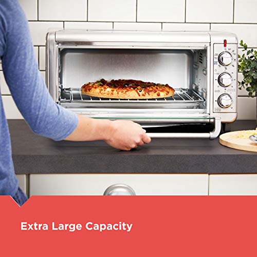 Black & Decker Lack+Decker TO3265XSSD Extra Wide Crisp ‘N Bake Air Fry Toaster Oven, Silver, Fits 9" X 13" Pan