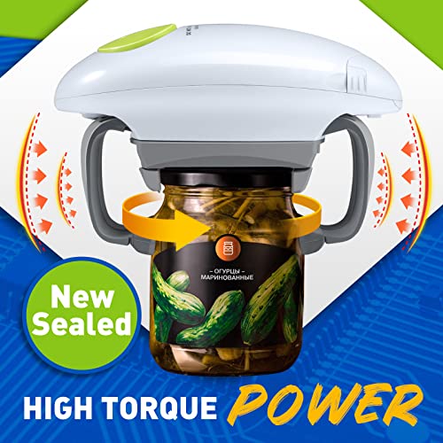  Igher Torque Electric Jar Opener For Seniors With Arthritis Fit Almost Jars Size, Strong Tough Automatic Jar Opener For Weak Hands, Hands Free Battery Operated Bottle Opener For Arthritic Hands