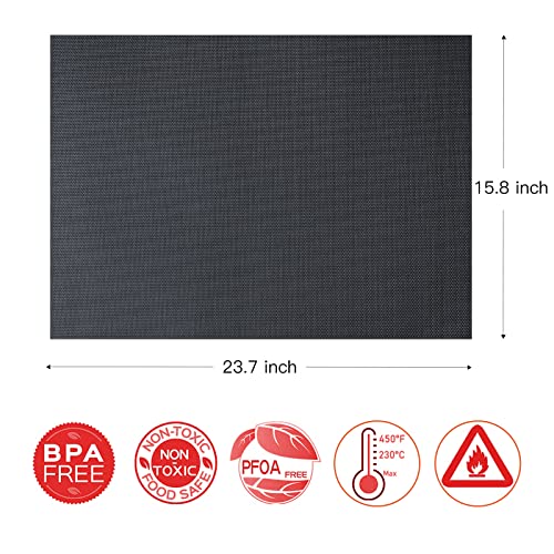  3 Pack Large Oven Liners For Bottom Of Electric Gas Oven, Reusable - Heavy Duty Non-Stick Teflon Oven Mats 15.8"x 23.7", Easy To Clean - Oven Floor Protector Liner -Reduce Food Spills And Stuck