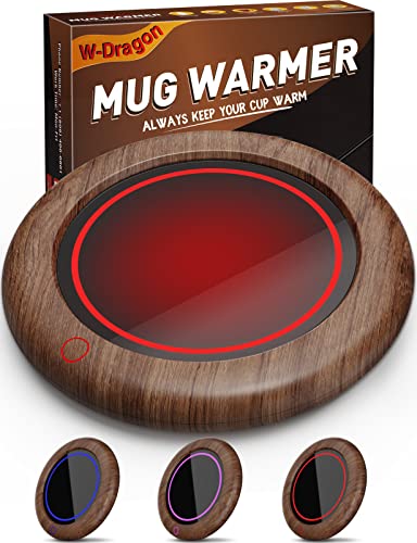  Coffee Mug Warmer, 40W Coffee Cup Warmer For Desk With 3 TEM Setting Breathing Light Gravity-Induction Smart Electric Beverage Warmers Heating Plate For Coffee, Milk, Tea, Candle Wax