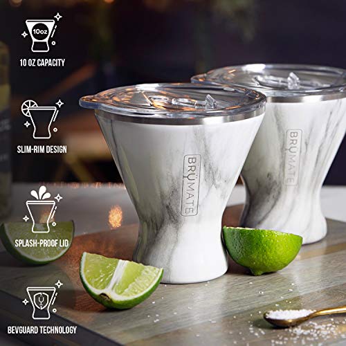  MargTini 10oz Martini Margarita Tumbler - Made With Vacuum-Insulated Stainless Steel (Daisy)