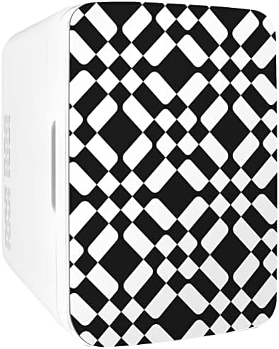  10L Mini Fridge For Bedroom - Car, Office Desk & College Dorm Room - 12v Portable Cooler & Warmer For Food, Drinks, Skincare, Beauty & Makeup - AC/DC Small Refrigerator With Glass Front, White