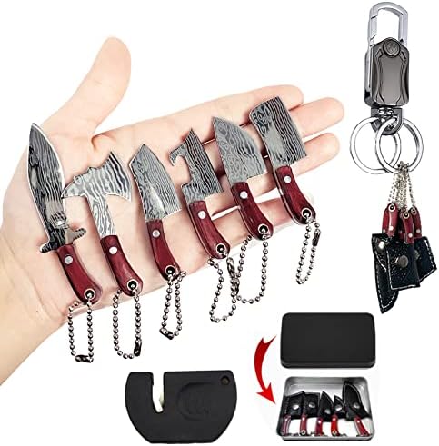  Tiny Knife Chef Keychain With Sheath For Package Opener Box Cutter Letter Opener-8pcs