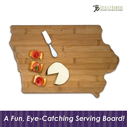  Iowa State Shaped Bamboo Serving & Cutting Board