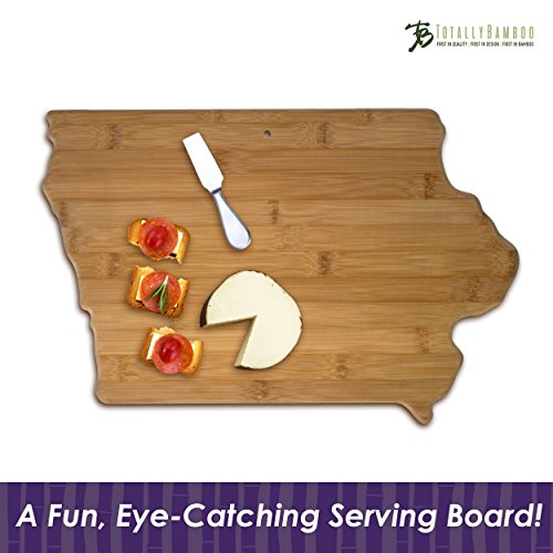  Iowa State Shaped Bamboo Serving & Cutting Board