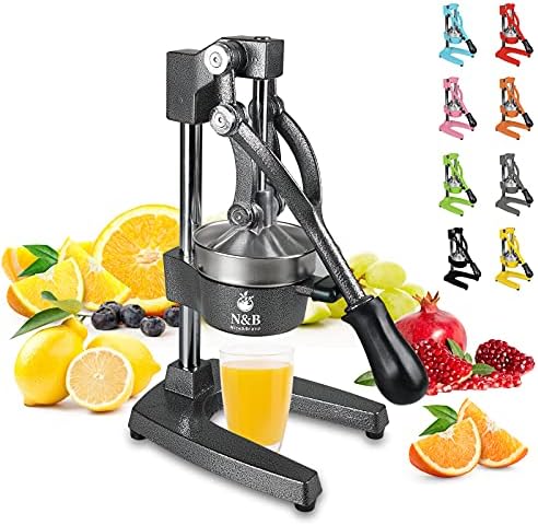  Ommercial Grade Manual Citrus Juicer Professional Citrus Press Orange Squeezer Heavy Duty Manual Orange Juicer Metal Lemon Squeezer Premium Quality 2021 Upgrade,Gray