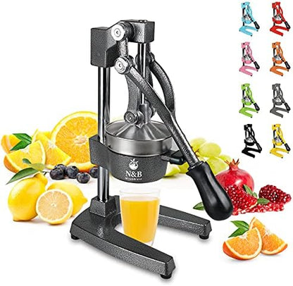  Ommercial Grade Manual Citrus Juicer Professional Citrus Press Orange Squeezer Heavy Duty Manual Orange Juicer Metal Lemon Squeezer Premium Quality 2021 Upgrade,Gray