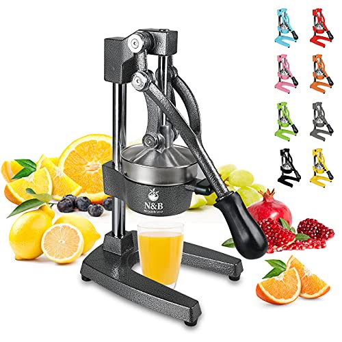 Ommercial Grade Manual Citrus Juicer Professional Citrus Press Orange Squeezer Heavy Duty Manual Orange Juicer Metal Lemon Squeezer Premium Quality 2021 Upgrade,Gray