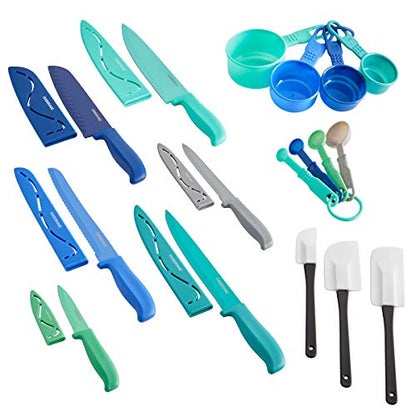  Resin Cutlery Set, 23 Piece, Multicolor Cool