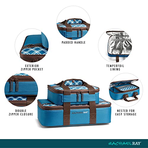  Insulated Casserole Carrier With Dish Storage Combo, Hot Cold Food Carrier, Delivery Bag, Insulated Food Bag, Casserole Carrier Bag Insulated, Casserole Carriers For Hot Or Cold Food, Hot Carrier