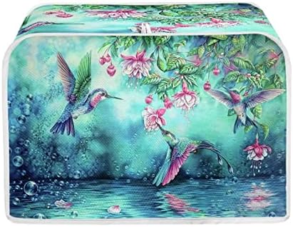 Chaqlin Toaster Cover 4 Slice Long Slot Red Rose Print Bread Maker Covers Machine Washable Appliance Accessories
