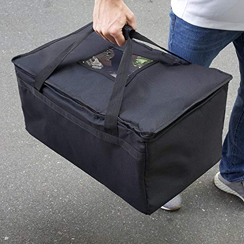 Commercial Quality Food Delivery Bag - Heavy-Duty Durable Bags - Thick Insulation And Extra Strength Zipper - Fits Full-Size Catering Pan - Ideal For Uber Eats, Instacart, Doordash, Grubhub, Postmates, Restaurant, Catering, Grocery…