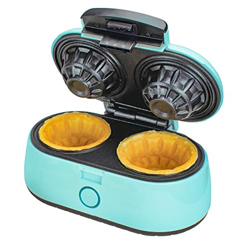  Appliances TS-1402BL Double Waffle Bowl Maker, Standard, Blue