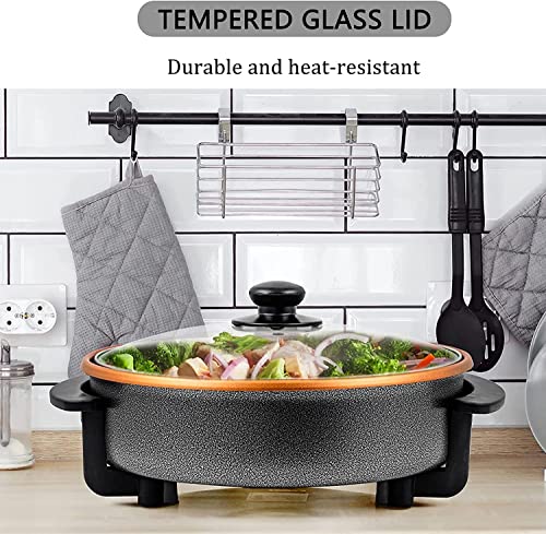 12-Inch Nonstick Electric Skillet - Family-Sized Serves 4 To 6 People