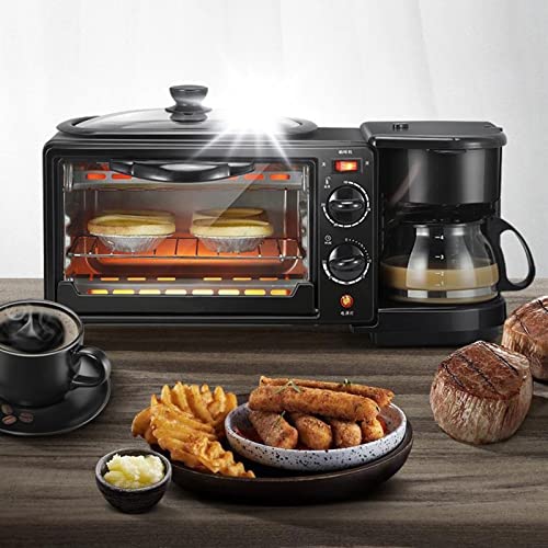  MBJ Bread Maker 3 In 1 Breakfast Making Machine Mini Drip Coffee Maker Bread Pizza Oven Frying Pan Toaster Breakfast Machine